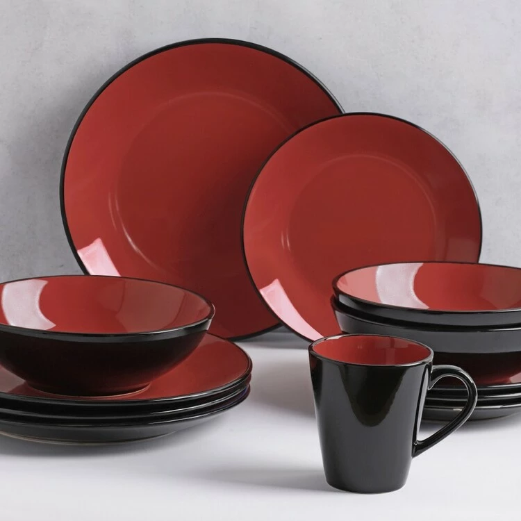 Soren Osaka 16-Piece Dinner Set Red 4 Soren Osaka 16-Piece Dinner Set Red - Image 2