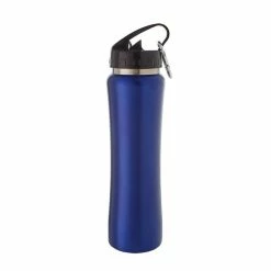 Smith & Nobel Double Wall Stainless Steel Straw Bottle Blue 500mL