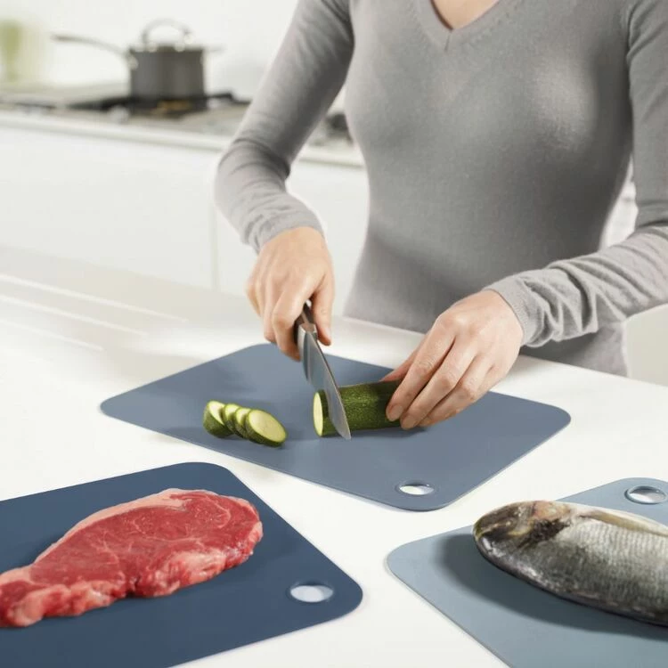 Joseph Joseph Pop 3 Piece Chopping Mat Set- Sky 3 Joseph Joseph Pop 3 Piece Chopping Mat Set- Sky