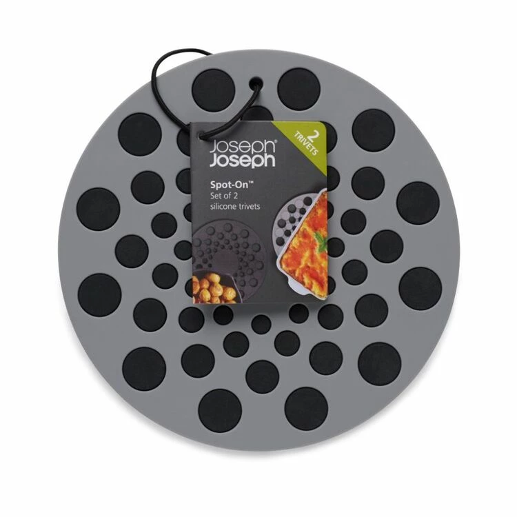 Joseph Joseph Joseph & Joseph Spot-On Set Of 2 Round Grey Silicone Trivets 5 Joseph Joseph Joseph & Joseph Spot-On Set Of 2 Round Grey Silicone Trivets - Image 3