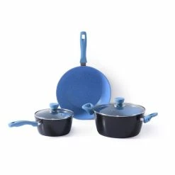 Smith & Nobel Stone Plus Cerulean 3-Piece Cookset 5 Smith & Nobel Stone Plus Cerulean 3-Piece Cookset -Deals Cutlery Store BP640032 nc