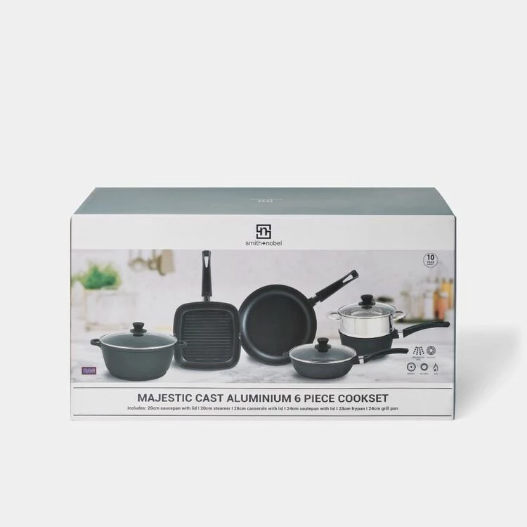 Smith & Nobel Majestic Cast Aluminium 6-Piece Cookset 5 Smith & Nobel Majestic Cast Aluminium 6-Piece Cookset - Image 3