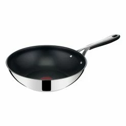 JAMIE OLIVER By Tefal Kitchen Essentials Stainless Steel Wok 28 Cm -Deals Cutlery Store BP641694 nc