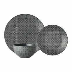 Soren Kyoto 12 Piece Dinner Set Grey