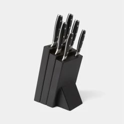 Smith & Nobel Black Gourmet 7 Piece Knife Block -Deals Cutlery Store BP642701 nc