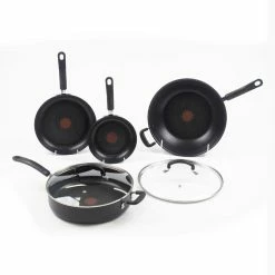 Tefal Specialty Hard Anodised Sautepan With Lid 30 Cm