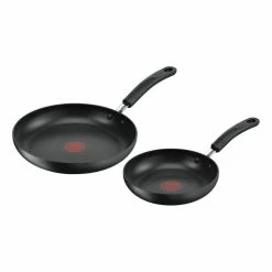 Tefal Specialty Hard Anodised Non-Stick Frypan Twin Pack 20 Cm & 26 Cm -Deals Cutlery Store BP643838 nc