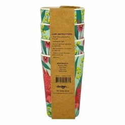 Frankie & Me Australiana Bamboo Cup 4 Pack
