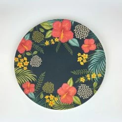 Frankie & Me Tropical Blue Bamboo Plate 4 Pack