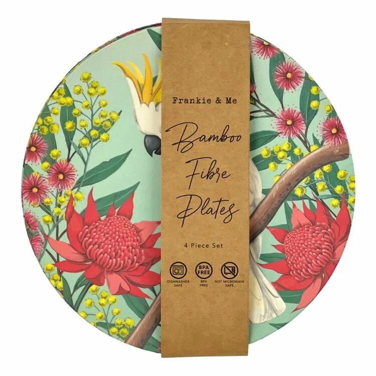 Frankie & Me Australiana Bamboo Plate 4 Pack 22 Cm 4 Frankie & Me Australiana Bamboo Plate 4 Pack 22 Cm - Image 2