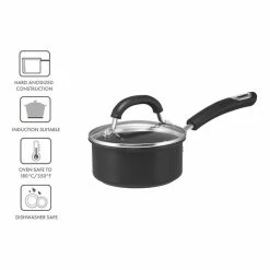 Circulon Total Hard Anodised 14cm/0.9L Covered Saucepan