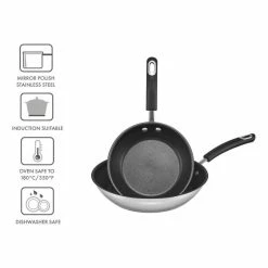 Circulon Total Stainless Steel 20/28cm Skillet Twin Pack -Deals Cutlery Store BP645135 nc 2