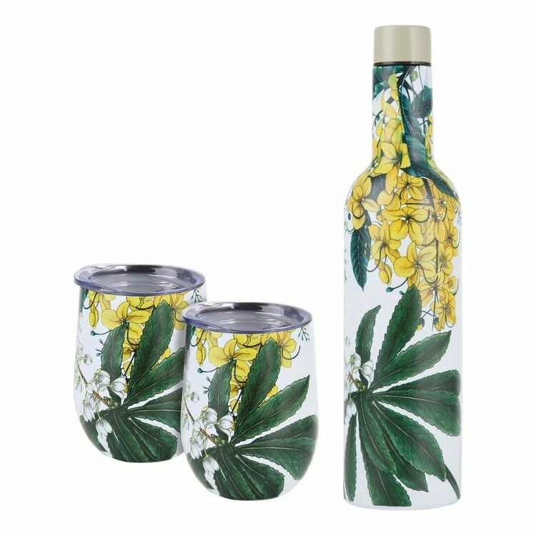 Maxwell & Williams Golden Summer Double Walled Stainless Steel Wine Set 3 Piece 4 Maxwell & Williams Golden Summer Double Walled Stainless Steel Wine Set 3 Piece - Image 2