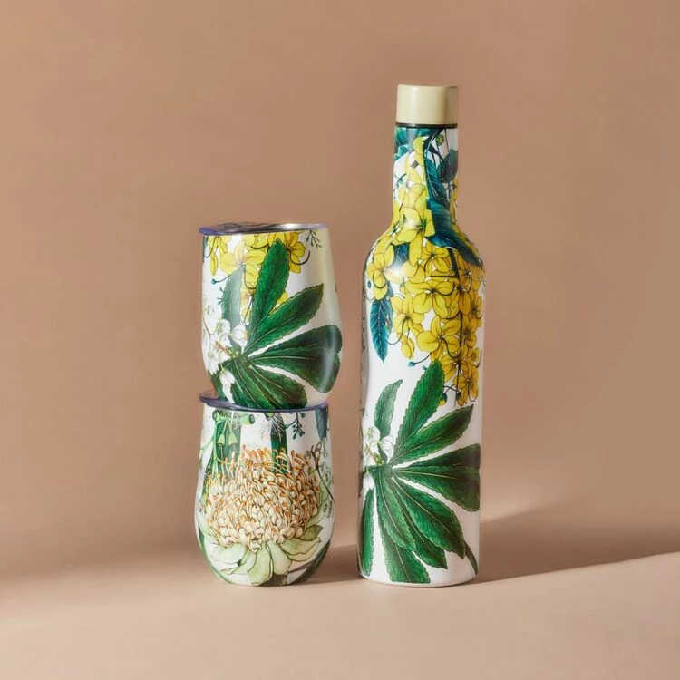 Maxwell & Williams Golden Summer Double Walled Stainless Steel Wine Set 3 Piece 3 Maxwell & Williams Golden Summer Double Walled Stainless Steel Wine Set 3 Piece