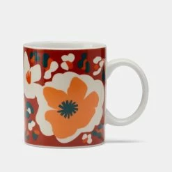 Soren Poppies Pack Of 4 Mugs Set Orange -Deals Cutlery Store BP646593 nc