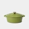 Smith & Nobel Luxe Cast Iron Casserole Oval 3L Green -Deals Cutlery Store BP646778 nc