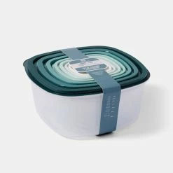 Smith & Nobel 7 Piece Square Container Set Blue -Deals Cutlery Store BP647338 nc