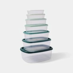 Smith & Nobel 7 Piece Rectangle Container Set Blue