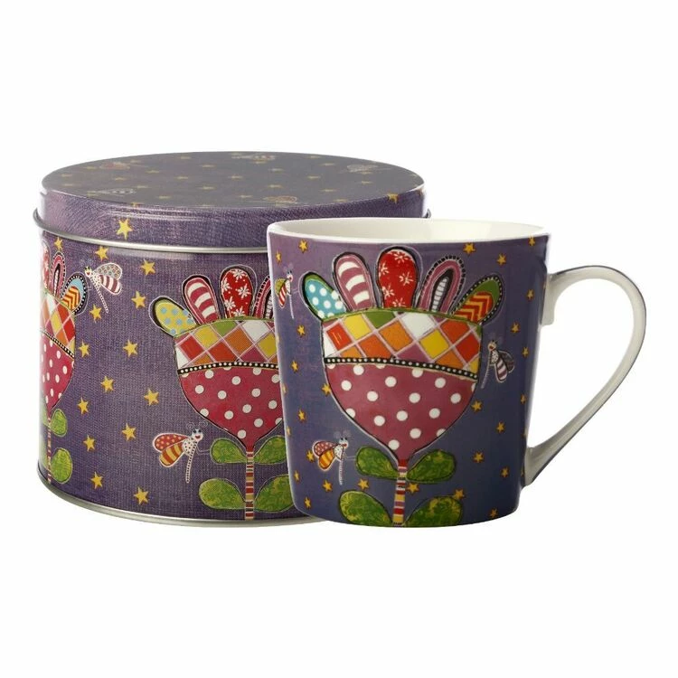 Maxwell & Williams Donna's Garden Mug 350ml Terrific Tulip Love Tin Gift Boxed 4 Maxwell & Williams Donna's Garden Mug 350ml Terrific Tulip Love Tin Gift Boxed - Image 2