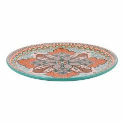 Casa Domani Pelagie Round Serving Platter 37 Cm Teal/Terracotta