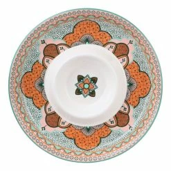 Casa Domani Pelagie Chip & Dip 35 Cm Teal/Terracotta