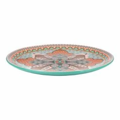Casa Domani Pelagie Round Serving Platter 31 Cm Teal/Terracotta