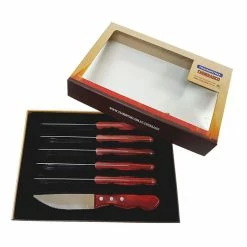 Tramontina Churrasco Jumbo 6-Piece Steak Knife Set Red -Deals Cutlery Store SP 431041