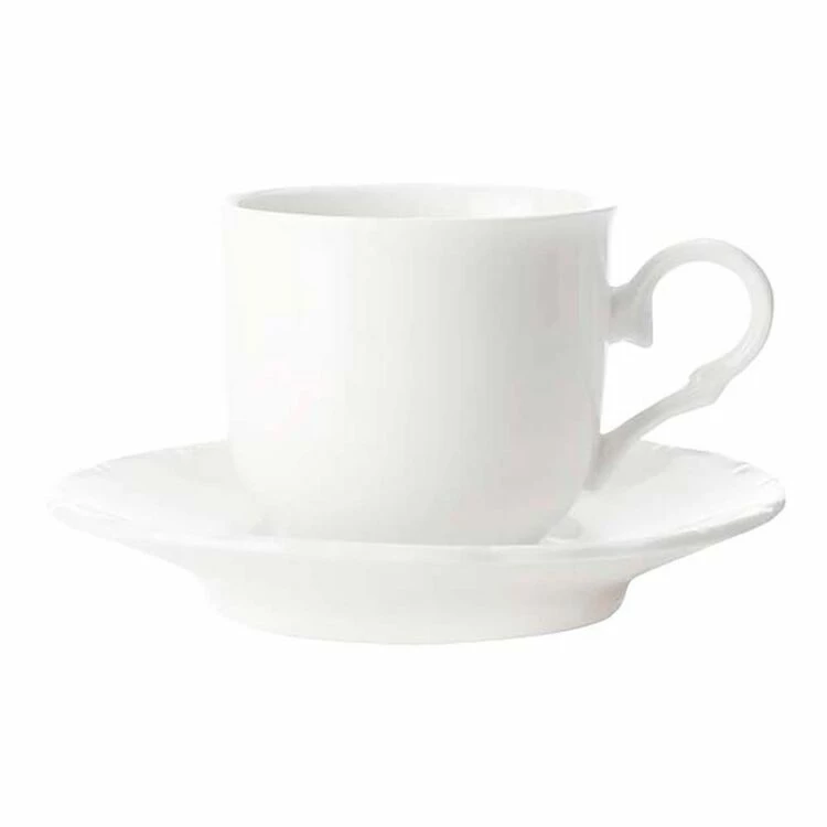 Casa Domani Casual White Florence Demi Cup And Saucer 80mL 3 Casa Domani Casual White Florence Demi Cup And Saucer 80mL