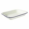 Wiltshire Enamel Oblong Pie Dish 1.5L Blue Rim -Deals Cutlery Store SP 504426