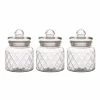 Casa Domani Trellis Storage Jars Set Of 3 Gift Boxed 650mL -Deals Cutlery Store SP 511274