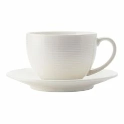 Casa Domani Casual White Evolve Coupe Cup And Saucer