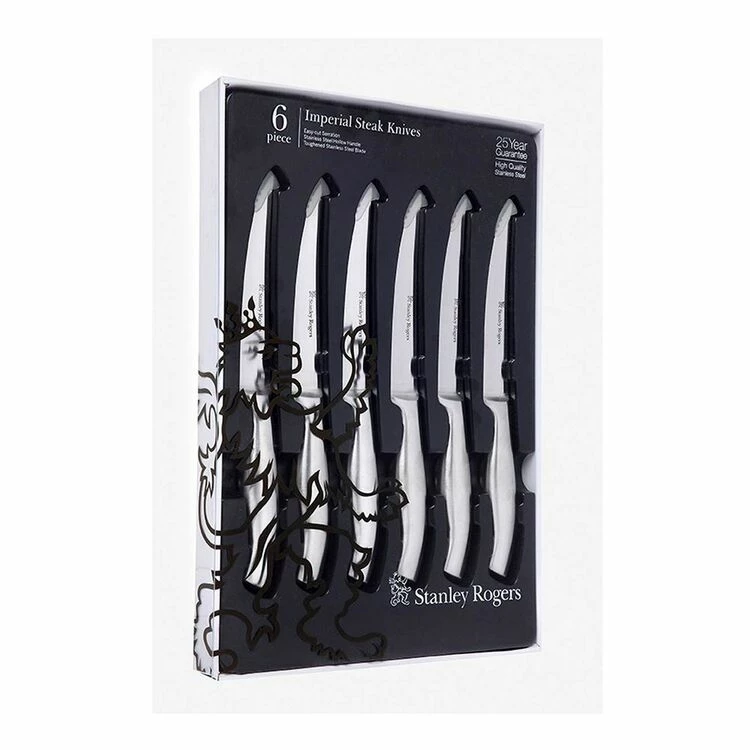 Stanley Rogers Imperial 6-Piece Stainless Steel Steak Knife Set 4 Stanley Rogers Imperial 6-Piece Stainless Steel Steak Knife Set - Image 2