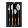Smith & Nobel Milan 24-Piece Cutlery Set Wood/Silver 2 Smith & Nobel Milan 24-Piece Cutlery Set Wood/Silver -Deals Cutlery Store SP 603933