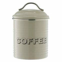 Smith & Nobel Retro Coffee Canister - Light Grey