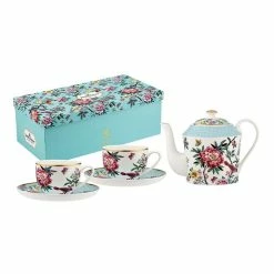 Ashdene Jardin Peony 3-Piece Teapot + Teacup Set