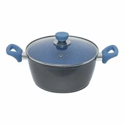 Smith & Nobel Stone Plus Cerulean 28cm Casserole With Lid