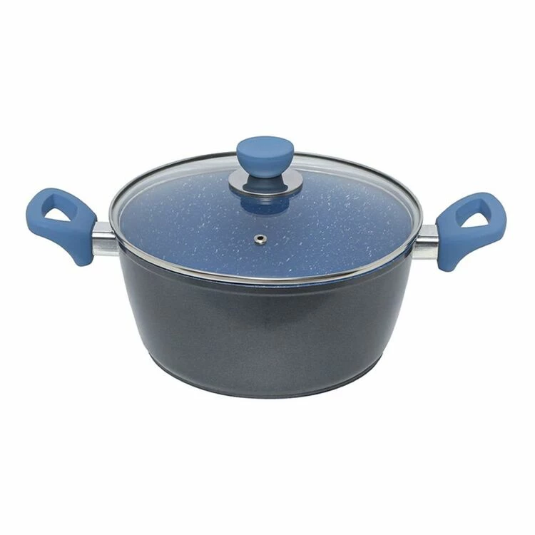 Smith & Nobel Stone Plus Cerulean 28cm Casserole With Lid 3 Smith & Nobel Stone Plus Cerulean 28cm Casserole With Lid