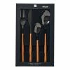 Smith & Nobel Milan 24-Piece Cutlery Set Walnut/Black