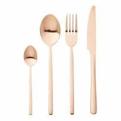 Smith & Nobel Arte 24-Piece Cutlery Set Shiny Copper -Deals Cutlery Store SP 615812