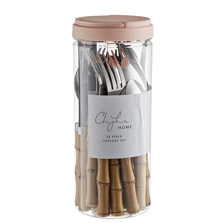 Chyka Home Monkeys Garden Bamboo Cutlery Set 4 Chyka Home Monkeys Garden Bamboo Cutlery Set - Image 2