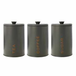 Casa Domani Cucina Canister 1.2L Set Of 3 Charcoal