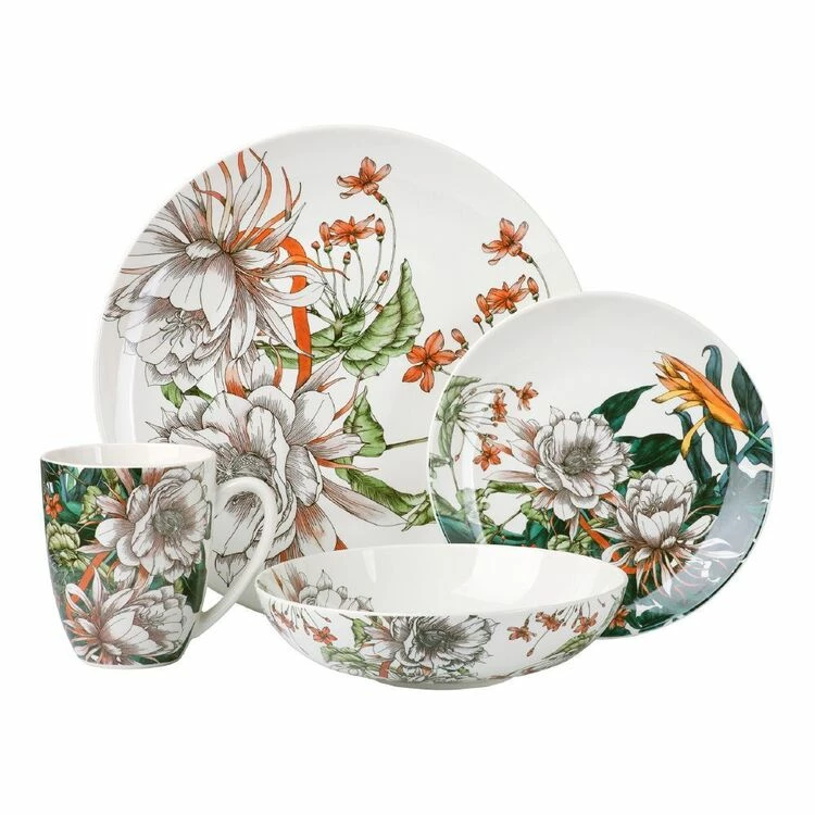 Maxwell & Williams The Blck Pen Night Garden Flower Dinner Set 16 Piece 3 Maxwell & Williams The Blck Pen Night Garden Flower Dinner Set 16 Piece
