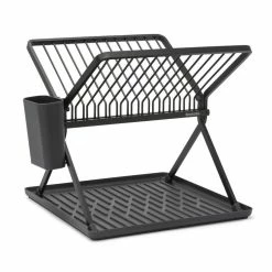 Brabantia Foldable Dish Drying Rack Dark Grey