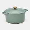 Smith & Nobel Luxe Cast Iron Casserole Light Green 5L -Deals Cutlery Store SP 640015