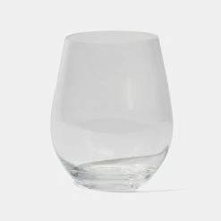 Chyka Home Bamboo Acrylic Stemless Wine Glass - Clear